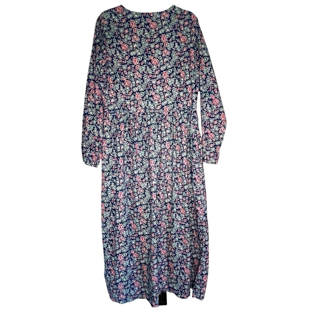 Vintage 80s Eddie Bauer Cottagecore Ditzy Print Floral Maxi Dress Size Large - Picture 7 of 10